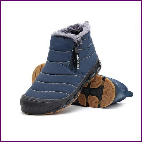 Women's Winter Snow Boots Zip Up Fur Lined Ankle Boots Waterproof Anti-Slip - Picture 5 of 8